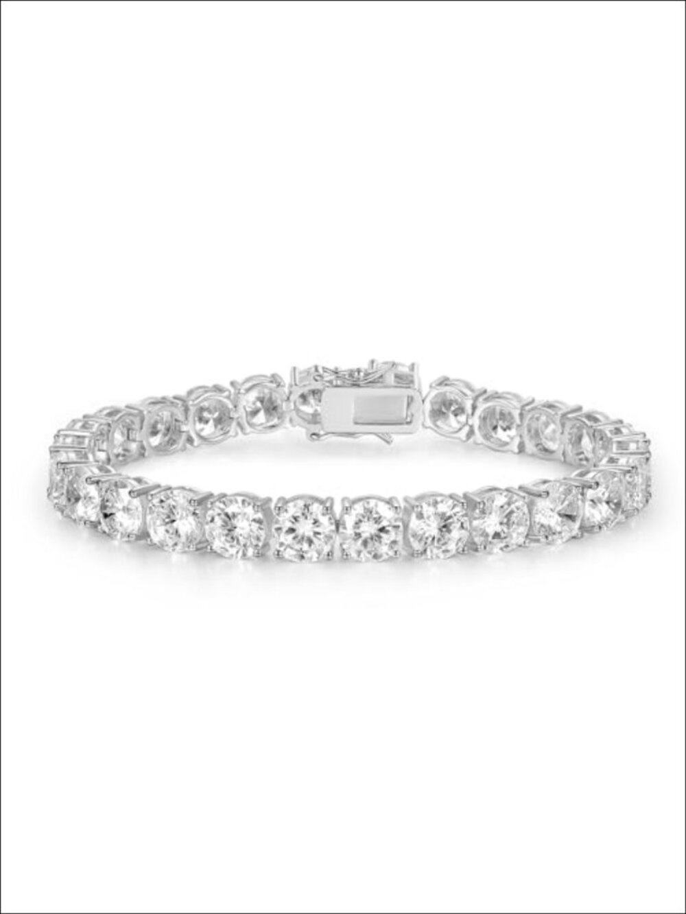 7.0mm Tennis Bracelet 18K White Gold Plated Cubic Zirconia Classic